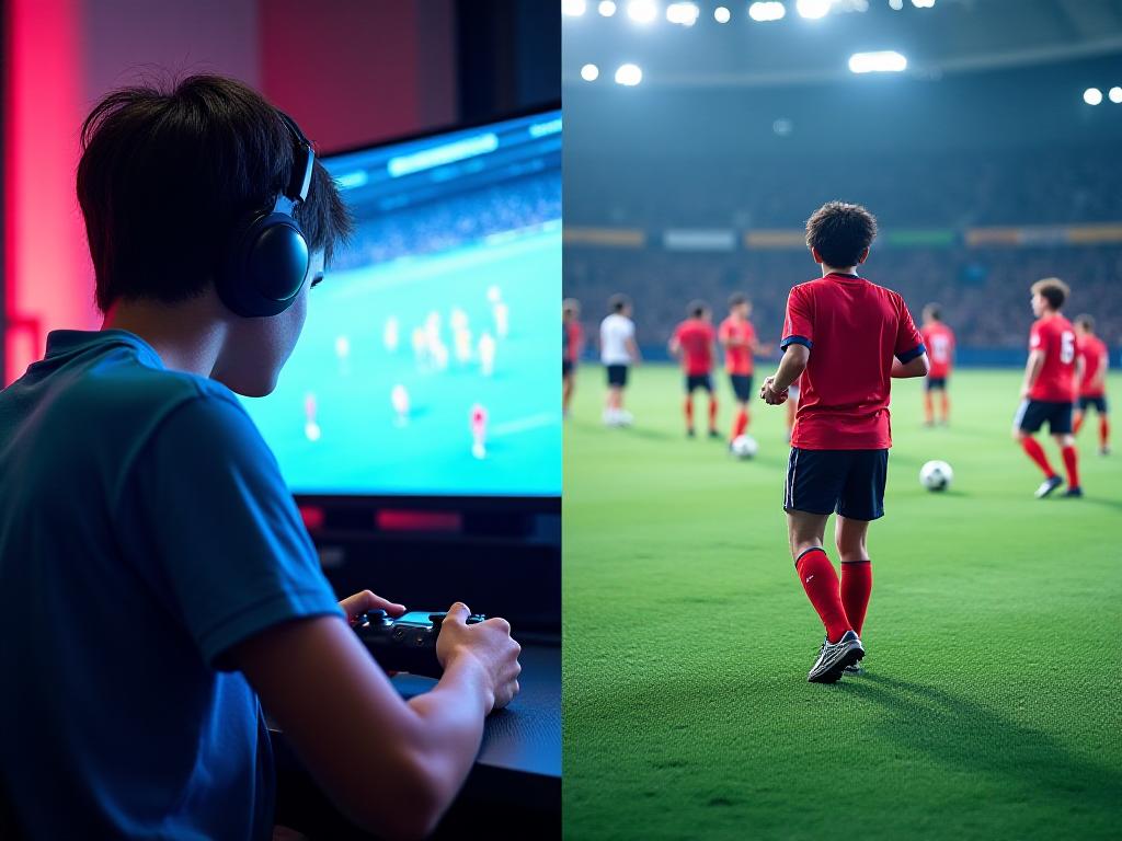 Training ibrido esports e calcio reale con giovani giocatori